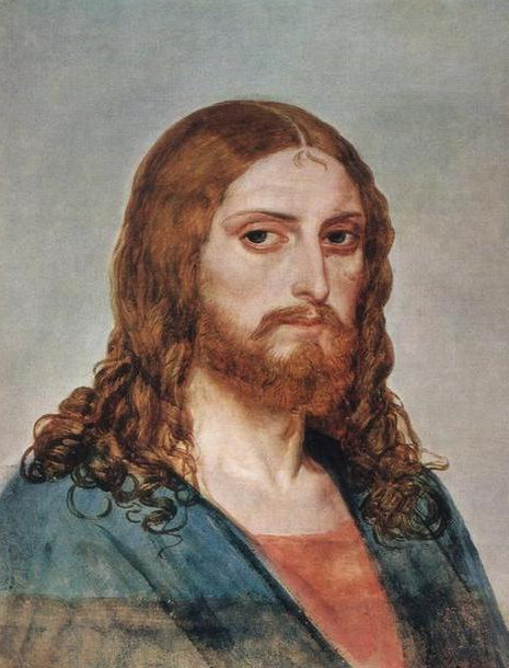 Фрагмент картины Александра Иванова "Явление Христа народу" - голова Христа