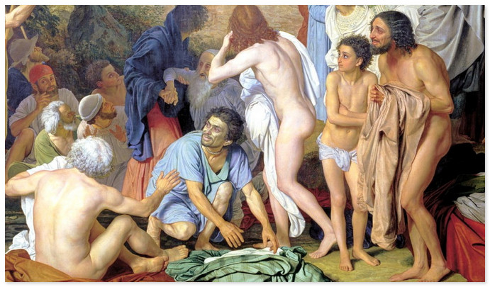 Фрагмент картины Александра Иванова "Явление Христа народу"