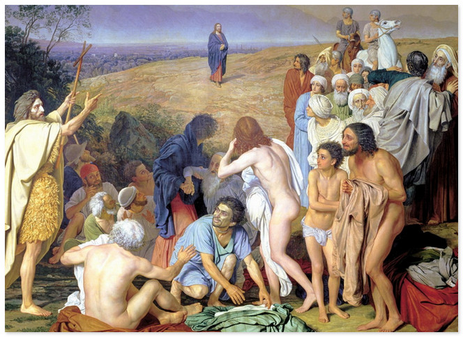 Фрагмент картины Александра Иванова "Явление Христа народу"